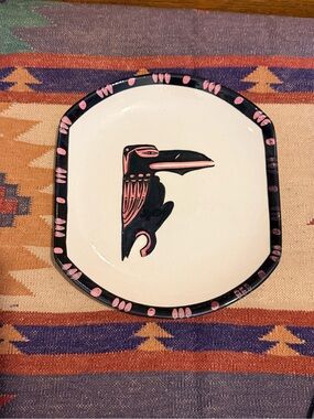 1970s David Lambert Potteries Raven Plate
